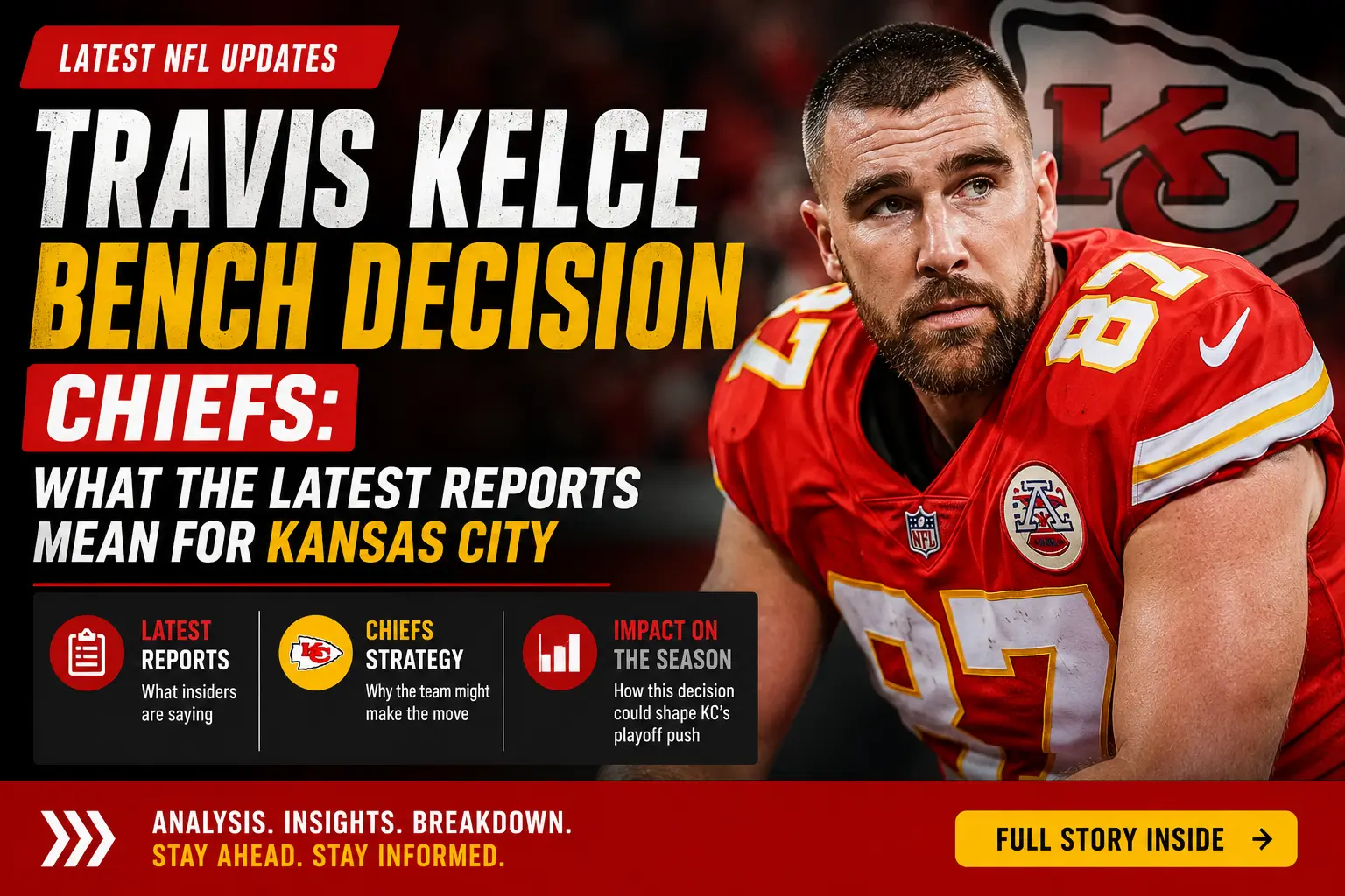 Travis Kelce Bench Decision Chiefs What the Latest Reports Mean for Kansas City